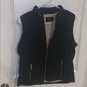 Black Sherpa Puffer Vest